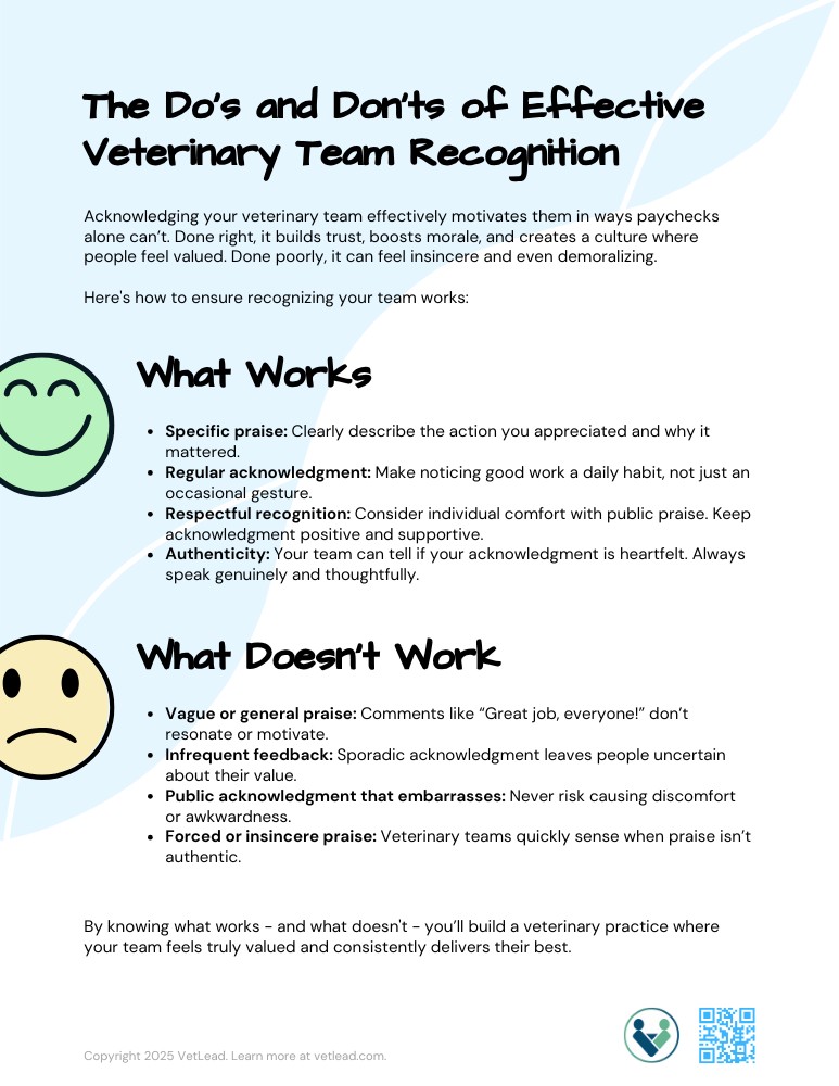 Veterinary Team Recognition - VetLead